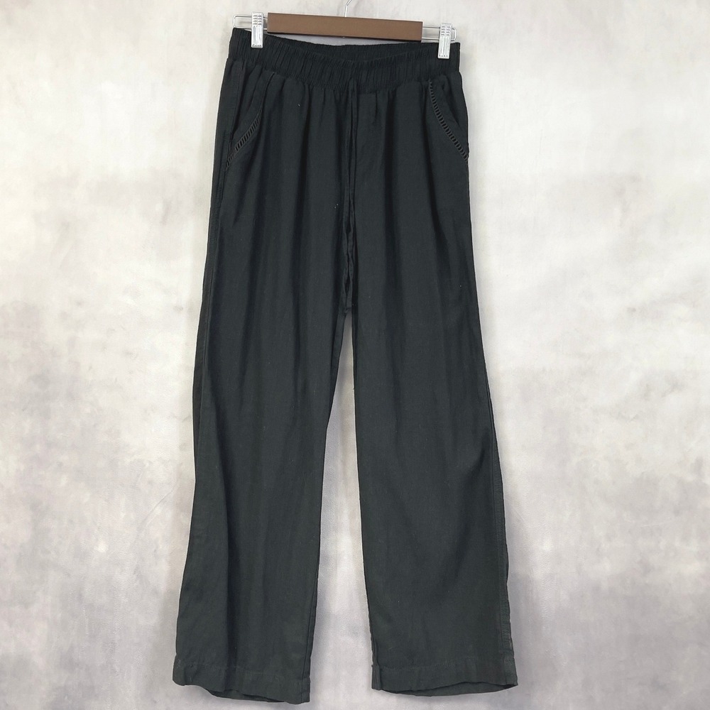 Briggs Linen Blend Wide Leg Pants Women Small Minimal Boho Coastal Indie Scandi